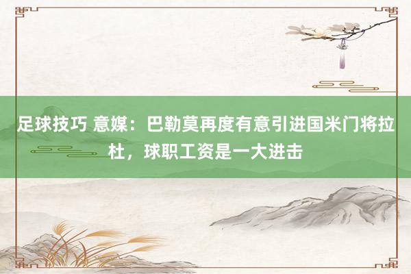 足球技巧 意媒：巴勒莫再度有意引进国米门将拉杜，球职工资是一大进击